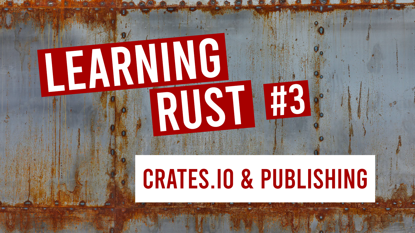 Learning Rust #3 crates.io and publishing your package hamatti