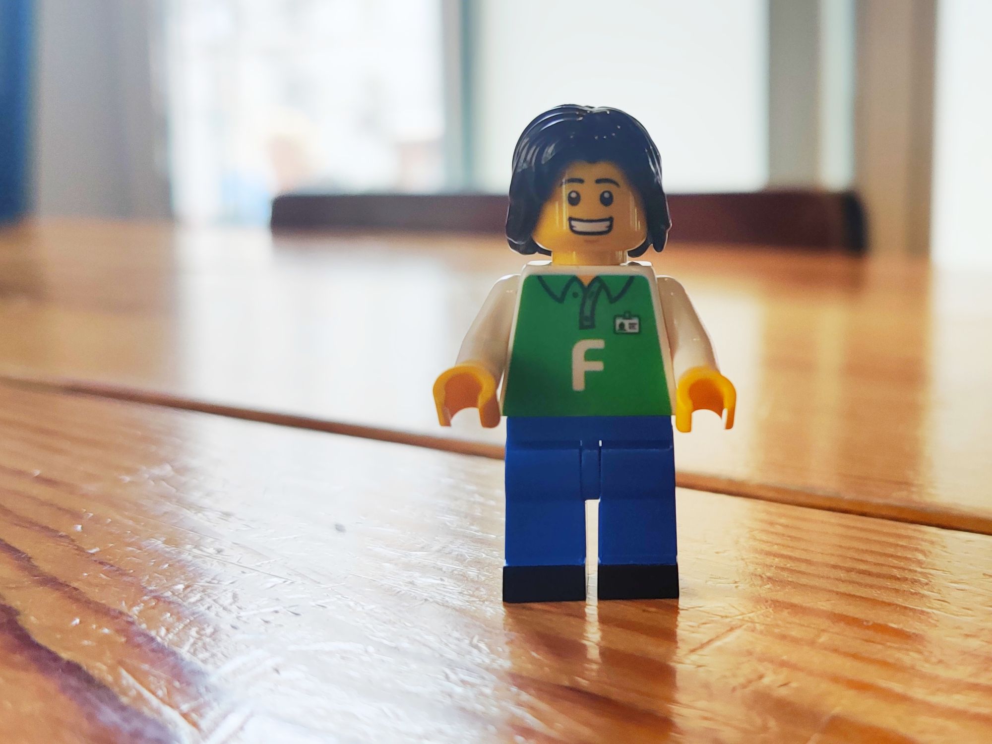 A custom LEGO figure that looks like me in Futurice hoodie and jeans – my regular outfit