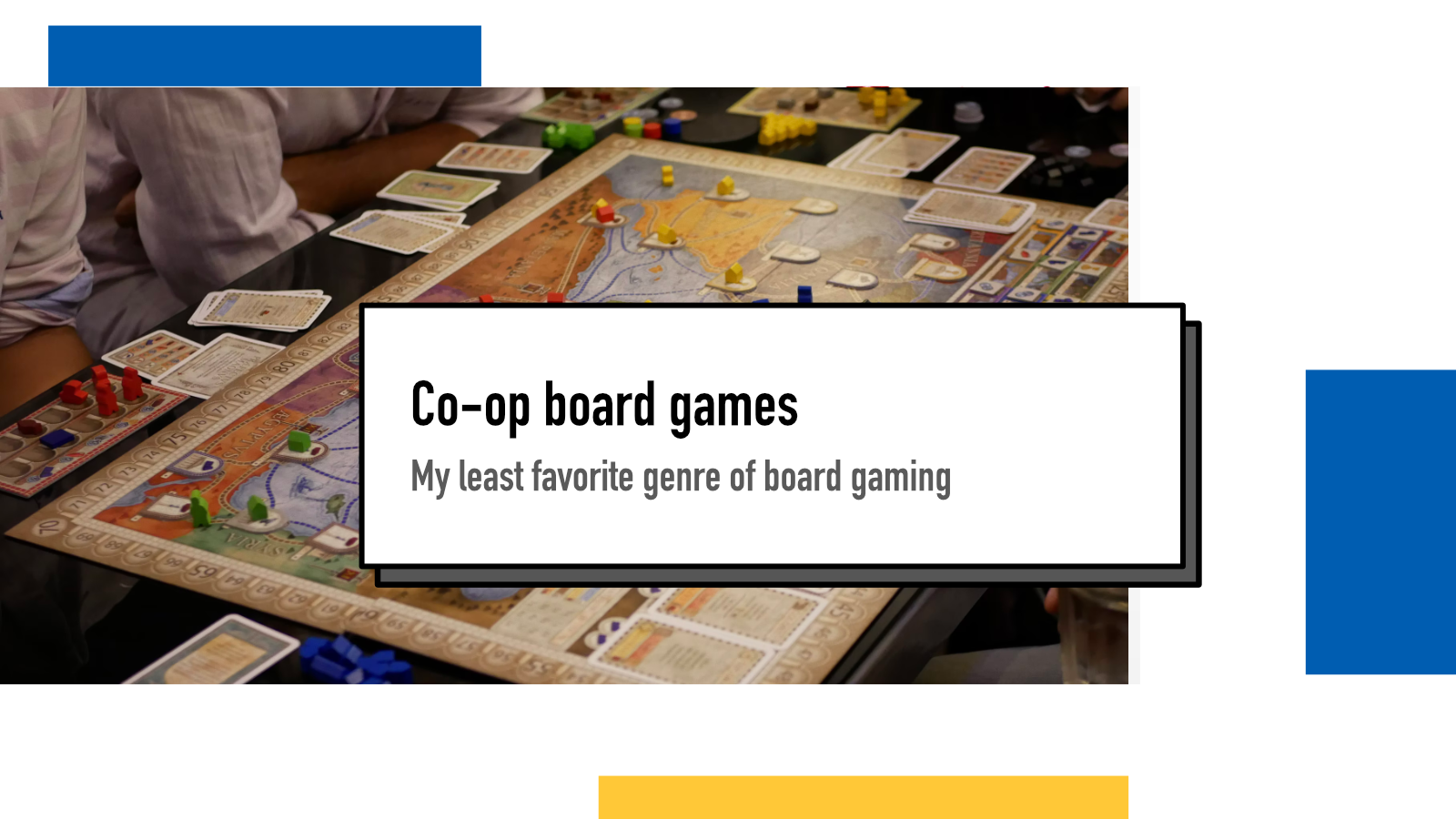 My least favorite board game genre coop games JuhaMatti Santala