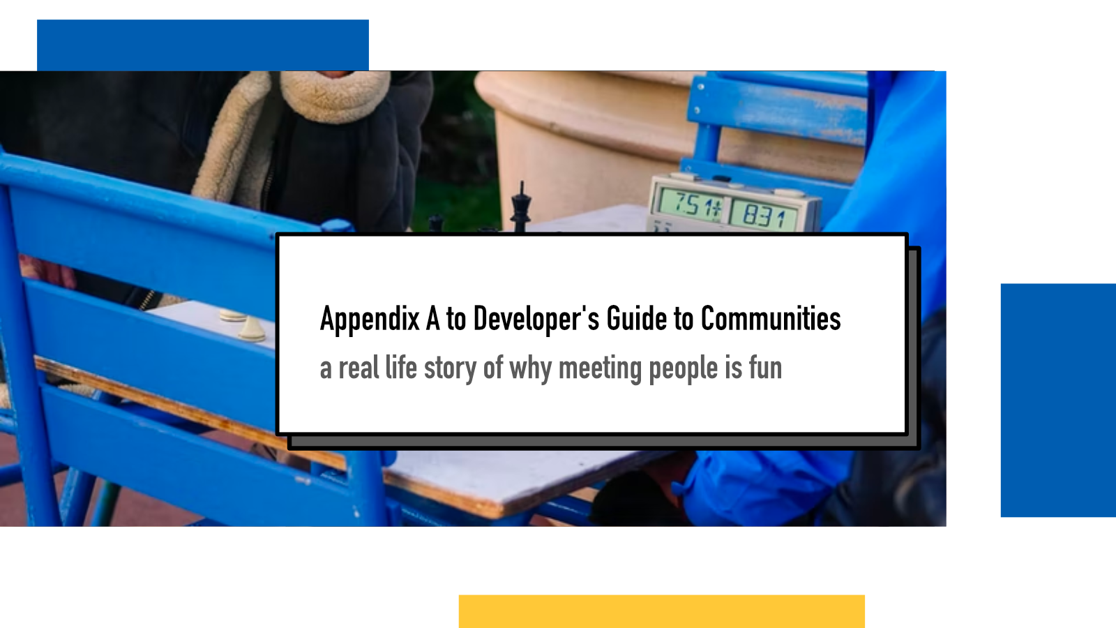 Appendix A to Developer's Guide to Communities : Juha-Matti Santala