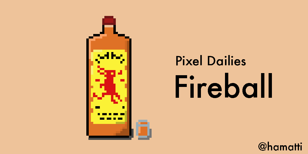 Pixel art of Fireball whiskey