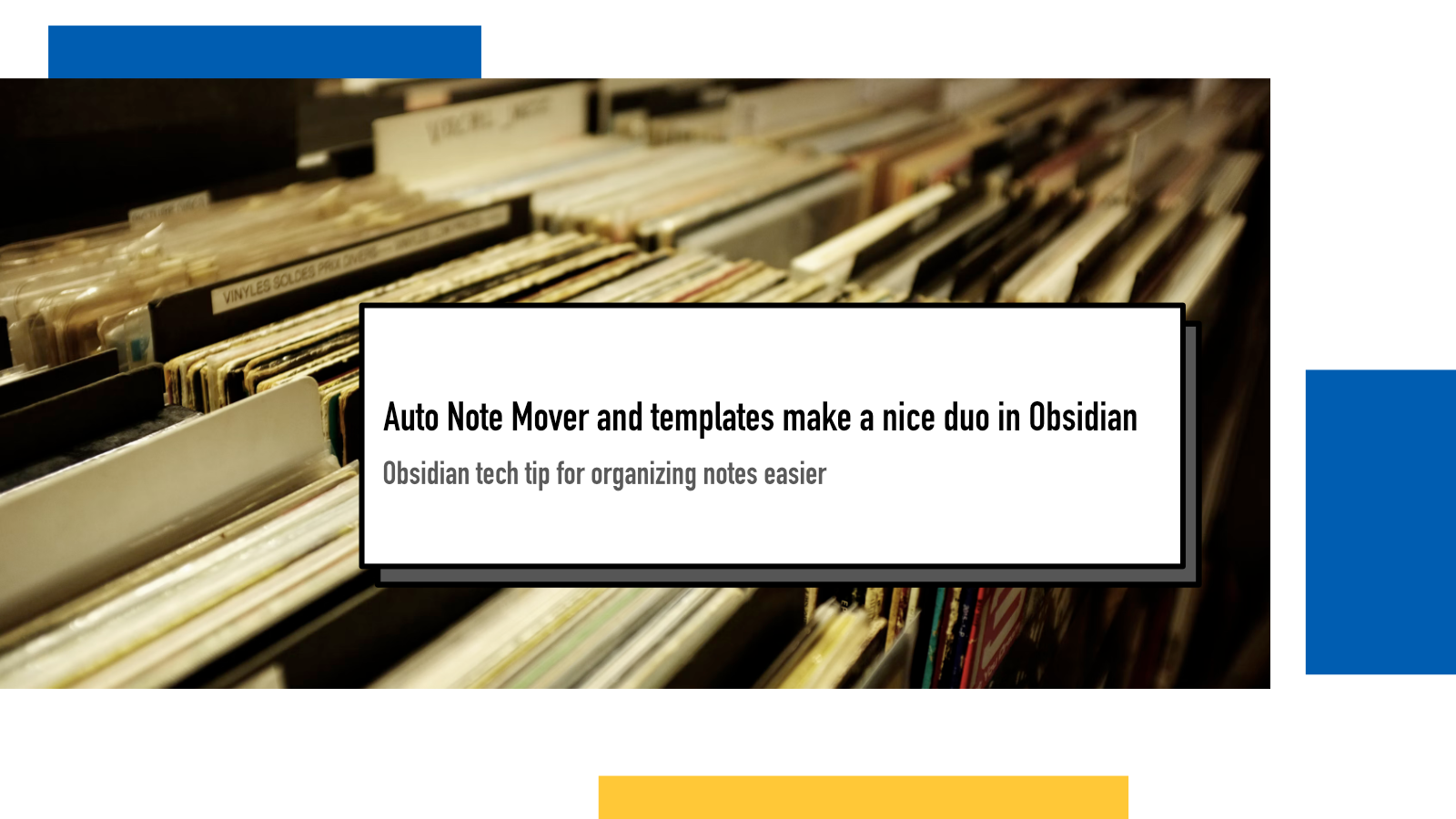 Auto Note Mover and templates make a nice duo in Obsidian : Juha 