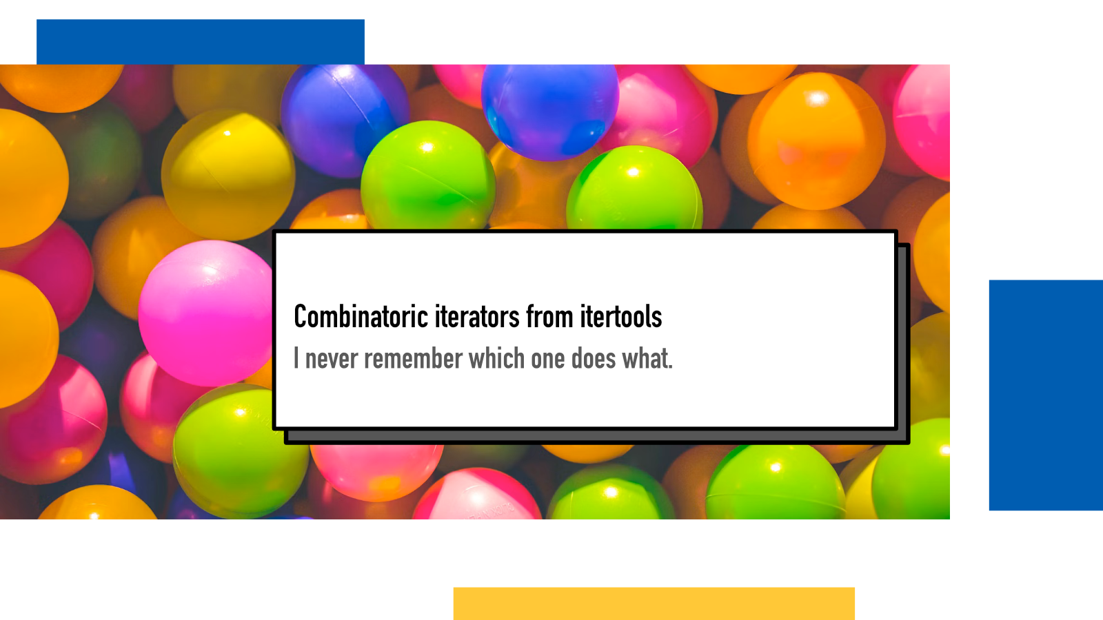 Combinatoric iterators from itertools : Juha-Matti Santala