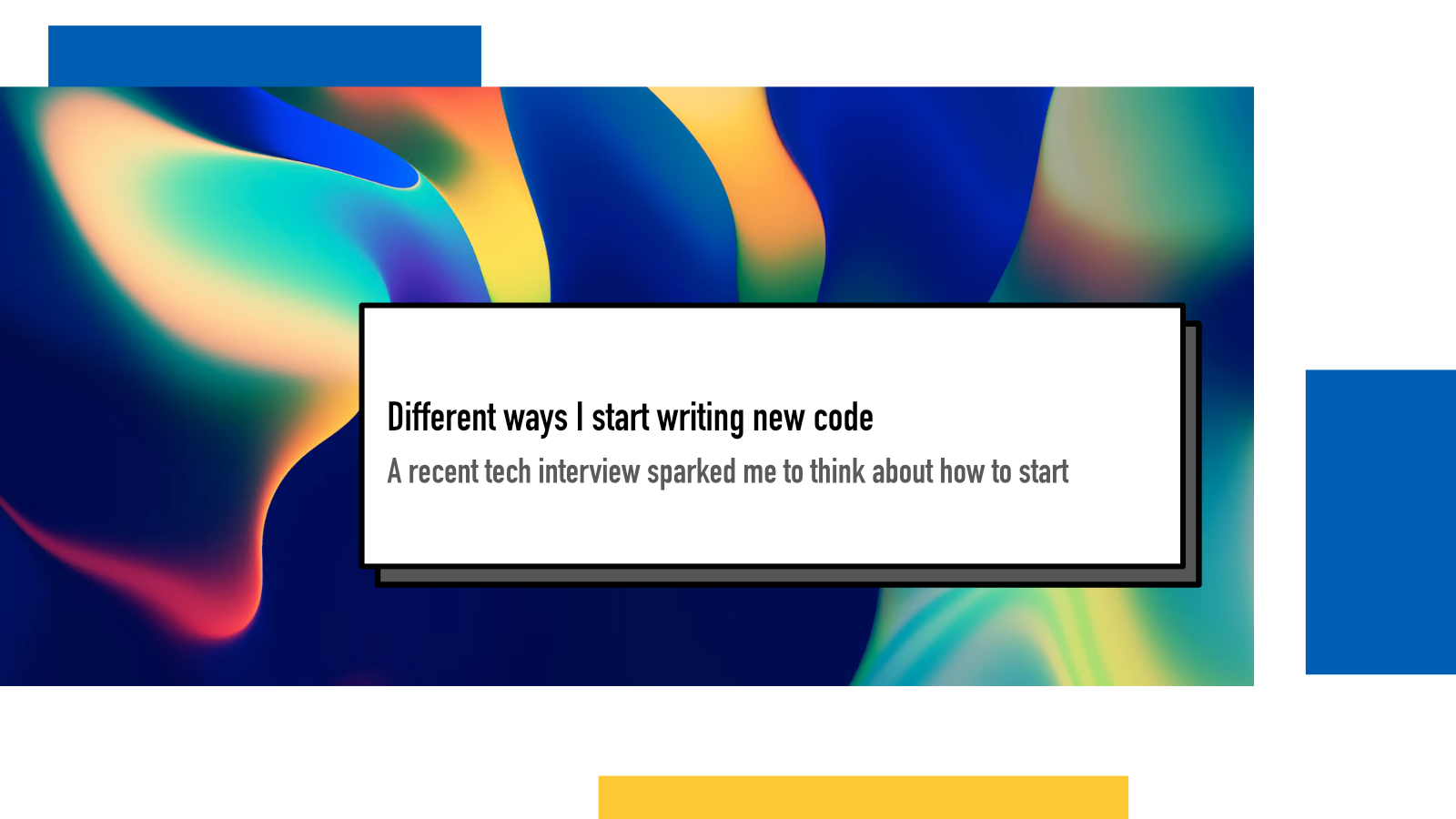 Different ways I start writing new code : Juha-Matti Santala