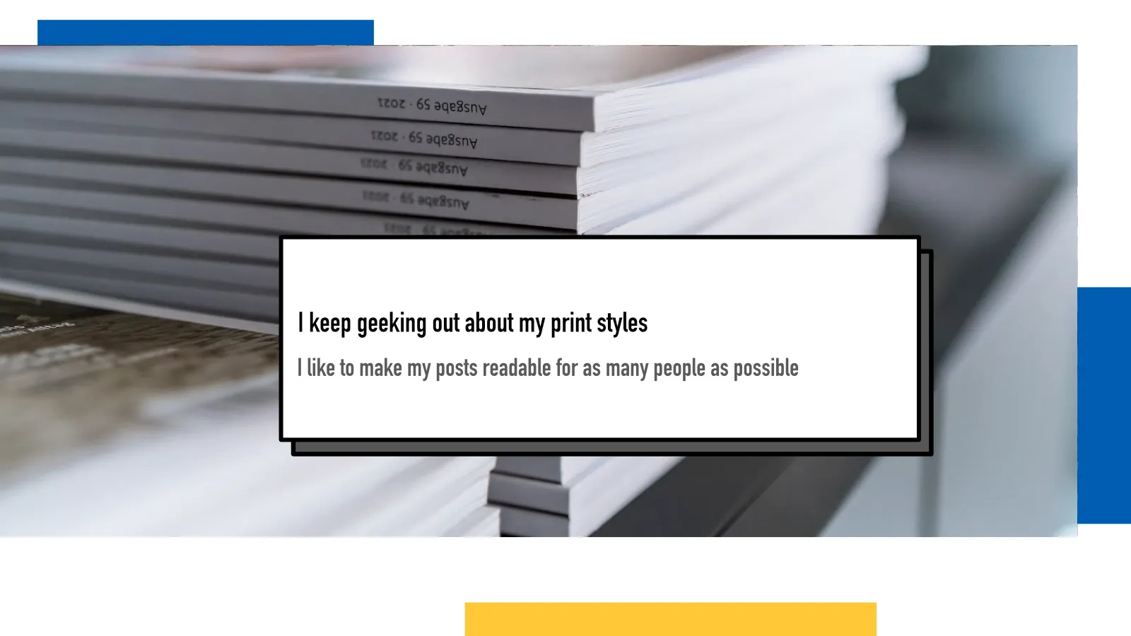 I keep geeking out about my print styles : Juha-Matti Santala