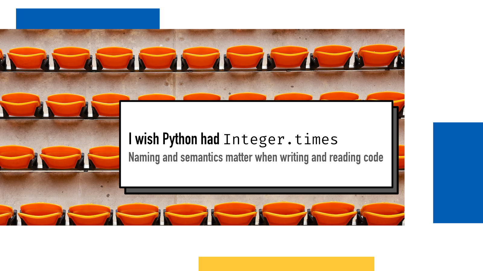 I wish Python had Integer.times : Juha-Matti Santala