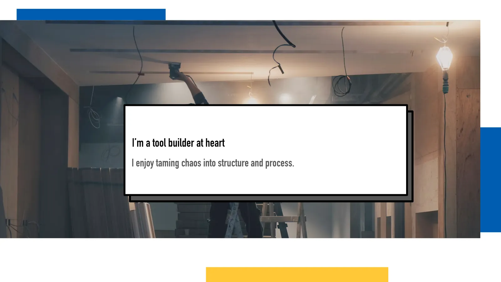 I’m a tool builder at heart : Juha-Matti Santala