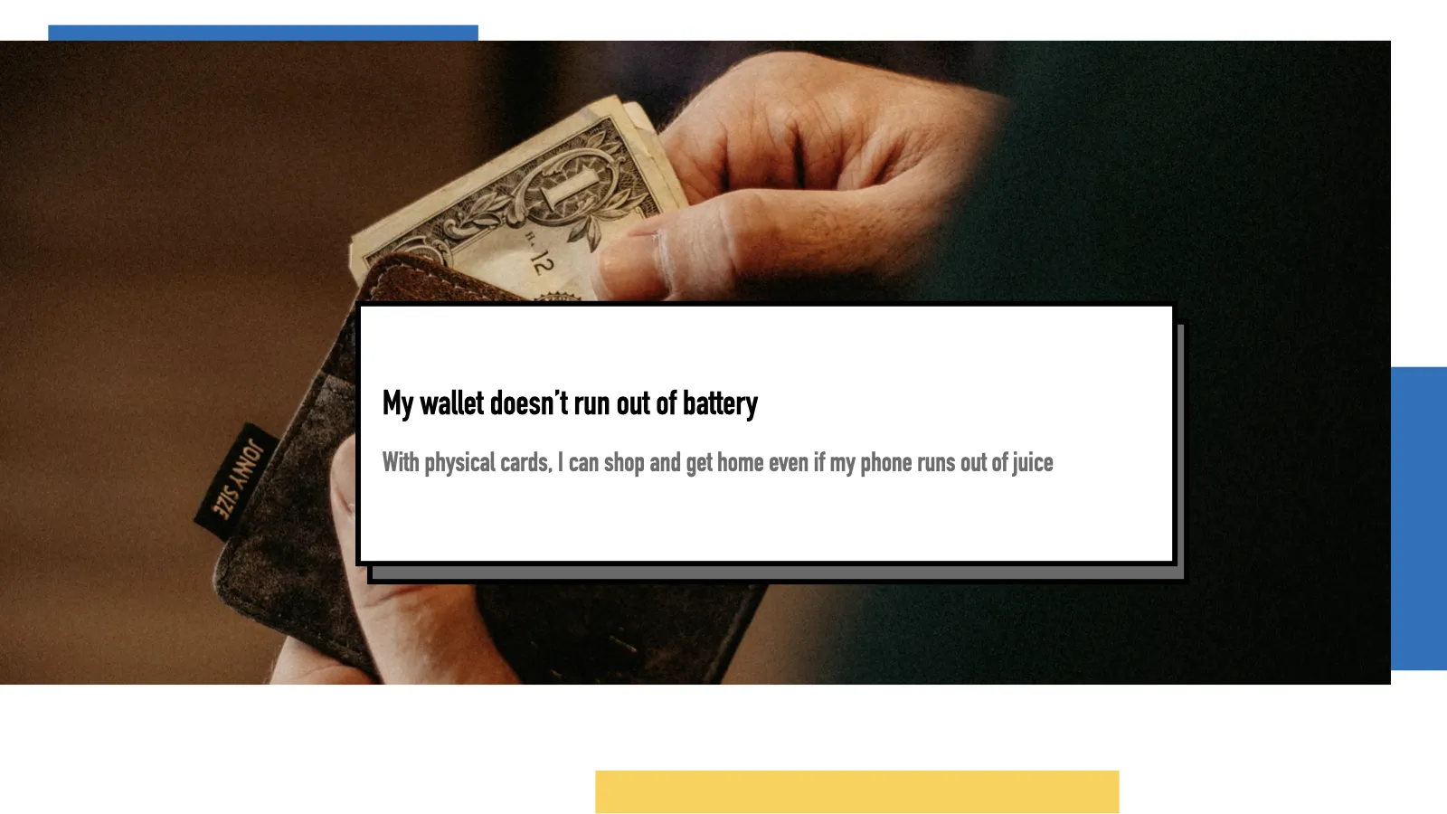 My wallet doesn’t run out of battery : Juha-Matti Santala