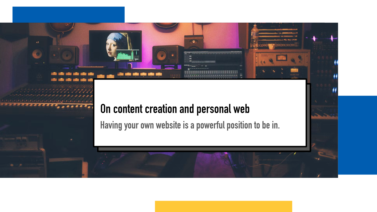 On content creation and personal web : Juha-Matti Santala