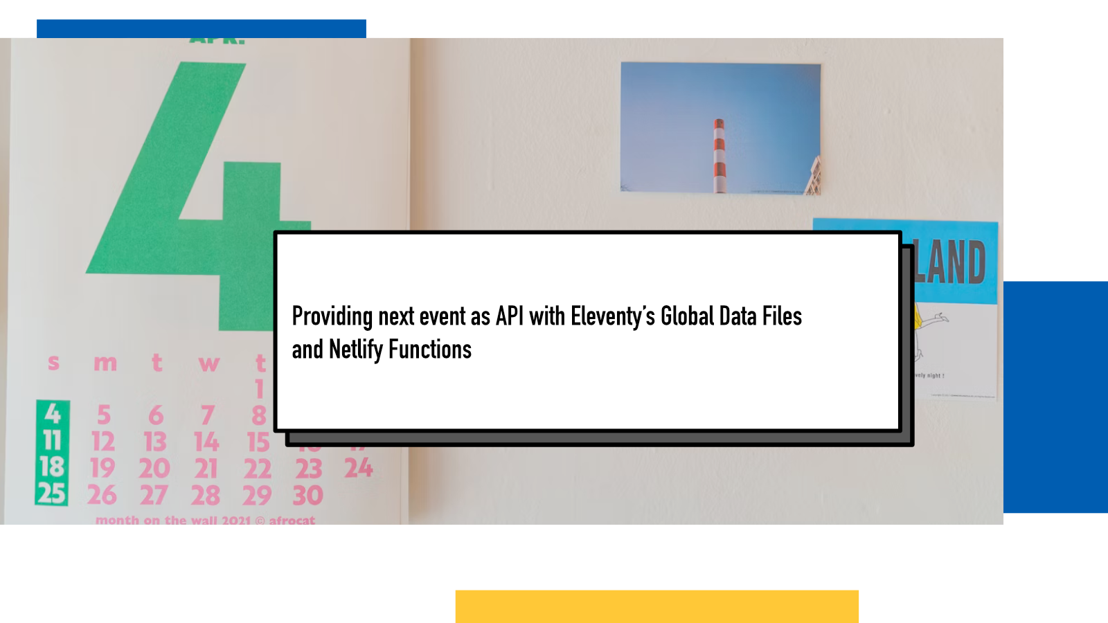 Providing next event as API with Eleventy’s Global Data Files and ...