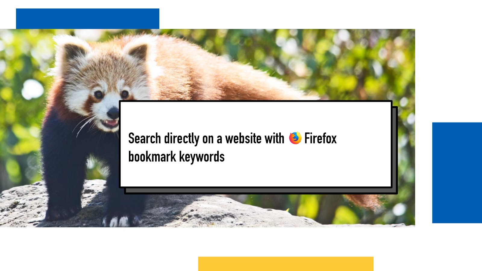 Search directly on a website with Firefox bookmark keywords Juha