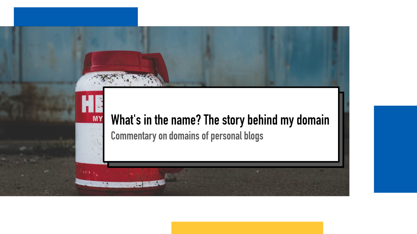 What's in the name? The story behind my domain : Juha-Matti Santala