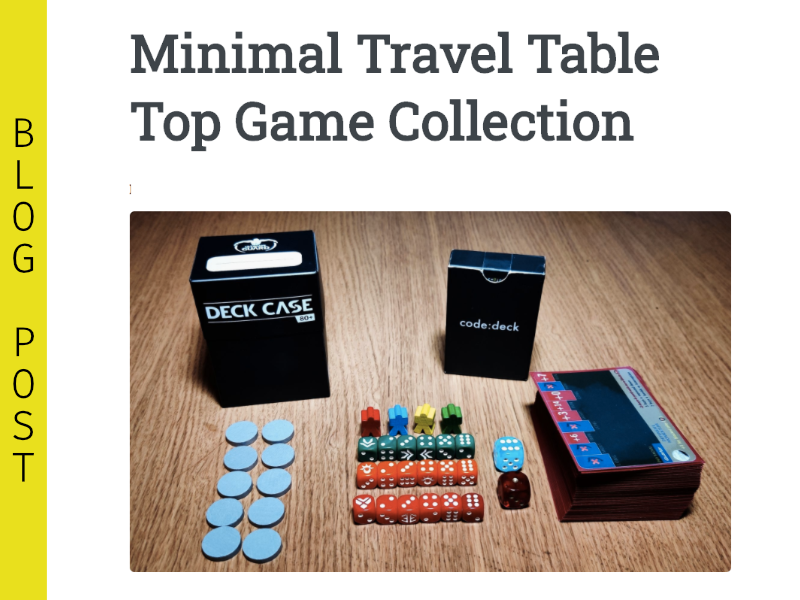 Minimal Travel Table Top Game Collection